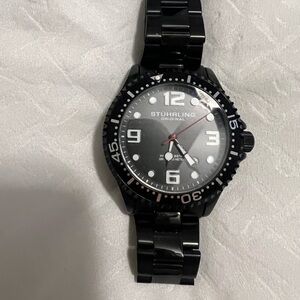 Stuhrling Original Black and Silver Watch